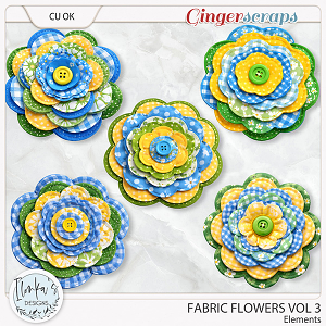 CU Fabric Flowers Vol 3 by Ilonka's Designs