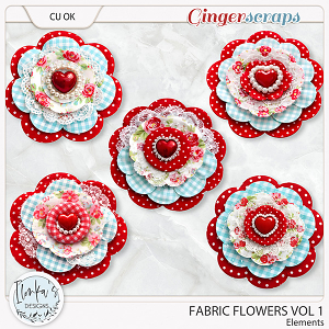 CU Fabric Flowers Vol 1 by Ilonka's Designs 