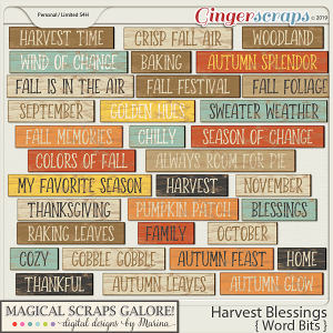 Harvest Blessings (word bits)