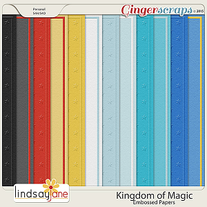 Kingdom of Magic Embossed Papers by Lindsay Jane