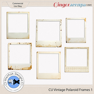 CU Vintage Polaroid Frames 1 – Commercial Use by Wetfish Designs