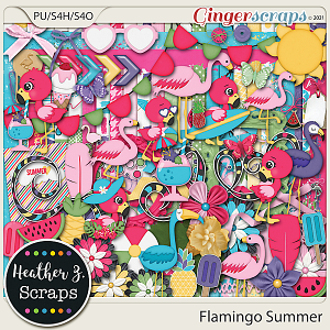 Flamingo Summer KIT by Heather Z Scraps