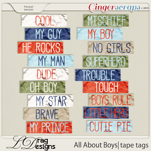 All About Boys: Tape Tags by LDragDesigns