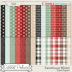 Farmhouse Winter - Extra Papers by Connie Prince