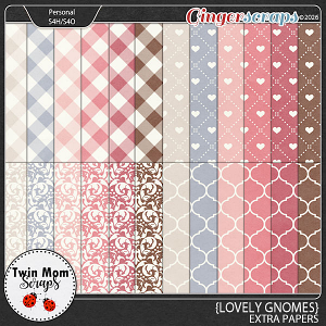 Lovely Gnomes - EXTRA PAPERS by Twin Mom Scraps