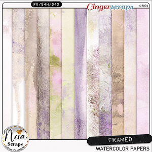 Framed - Watercolor Papers - by Neia Scraps