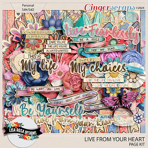 Live From Your Heart - Page Kit by Lisa Rosa Designs