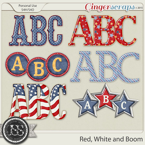 Red White and Boom Alphabets