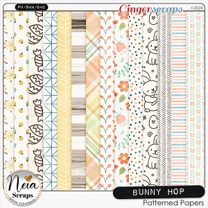 Bunny Hop - Patterned Papers - by Neia Scraps