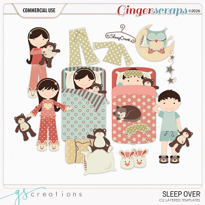 Sleepover Layered Templates (CU) by GS Creations