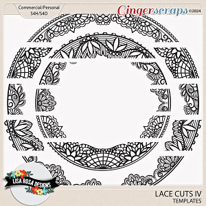 Lace Cuts IV - CU/PU Templates by Lisa Rosa Designs