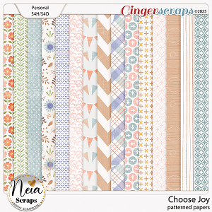 Choose Joy - Patterned Papers - by Neia Scraps
