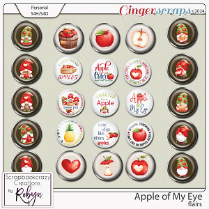 Apple of My Eye Flairs by Scrapbookcrazy Creations