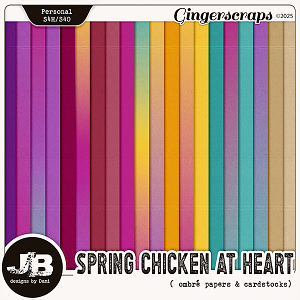 Spring Chicken At Heart Ombré Papers & Cardstocks by JB Studio 