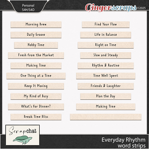 Everyday Rhythms Word Strips by ScrapChat Designs