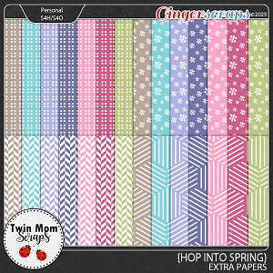 Hop Into Spring - EXTRA PAPERS by Twin Mom Scraps