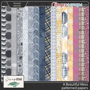 A Beautiful Mess Patterned Paper by ScrapChat Designs