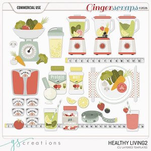 Healthy Living2 Layered Templates (CU) by GS Creations