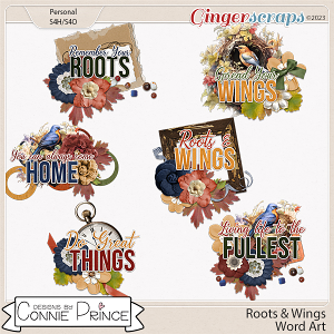 Roots & Wings - Word Art Pack by Connie Prince