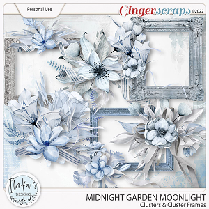 Midnight Garden Moonlight Clusters & Cluster Frames by Ilonka's Designs 