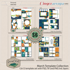 March Template Collection by ScrapChat Designs