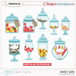Sweet Jars Layered Templates (CU) by GS Creations