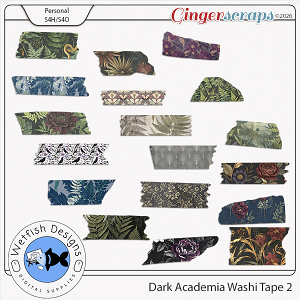 Dark Academia Washi Tape 2 by Wetfish Designs 