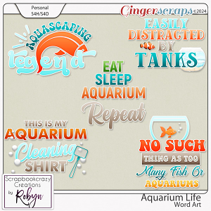 Aquarium Life Word Art by Scrapbookcrazy Creations