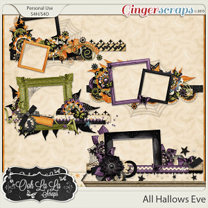All Hallows Eve Cluster Frame Borders