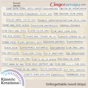Unforgettable Word Strips by Kimeric Kreations