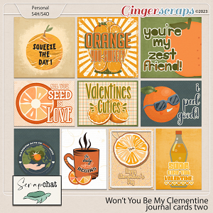 Won't You Be My Clementine Journal Cards Too by ScrapChat Designs