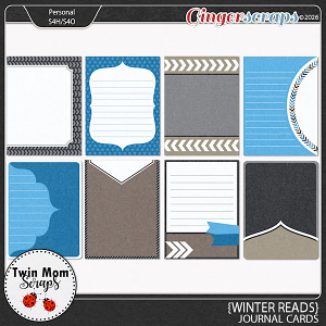 Winter Reads - JOURNAL CARDS by Twin Mom Scraps