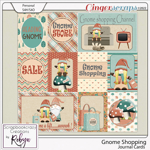 Gnome Shopping Journal Cards by Scrapbookcrazy Creations