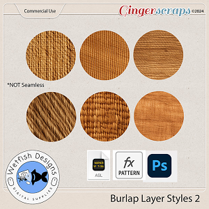 Burlap Layer Styles 2 by Wetfish Designs  