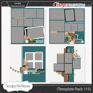 Template Pack 115 by Scraps N Pieces 