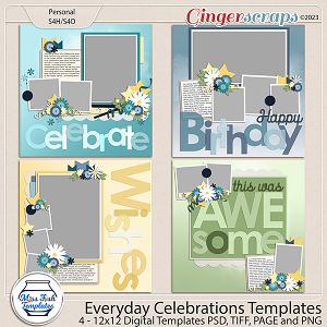 Everyday Celebrations Templates by Miss Fish