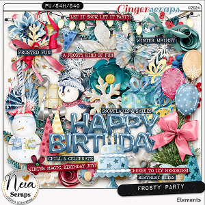 Frosty Party - Elements - by Neia Scraps