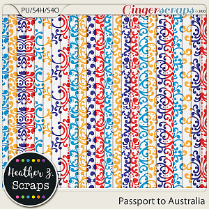 Passport to Australia EXTRA PAPERS by Heather Z Scraps