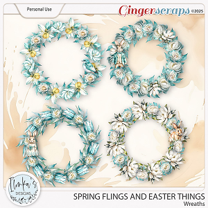 Spring Flings And Easter Things Wreaths by Ilonka's Designs