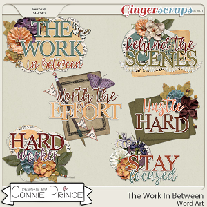 The Work In Between - Word Art Pack by Connie Prince