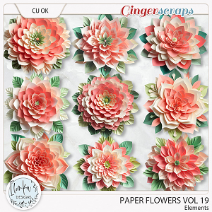 CU Paper Flowers Vol 19 by Ilonka's Designs