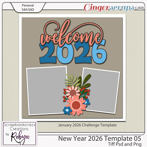 New Year 2026 Template 05 by Scrapbookcrazy Creations