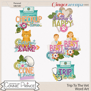 Trip To The Vet - Word Art Pack by Connie Prince