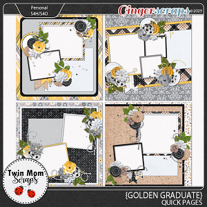 Golden Graduate - QUICK PAGES by Twin Mom Scraps