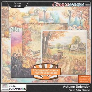Autumn Splendor Paper-Scenic by Let Me Scrapbook