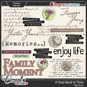 A Step Back In Time-Word art A Step Back In Time-Word art