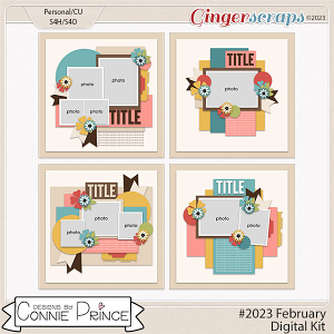 #2023 February -  12x12 Templates (CU Ok) by Connie Prince