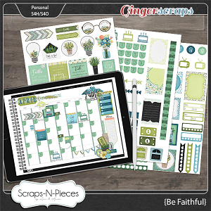Be Faithful Digital Planner Stickers by Scraps N Pieces 