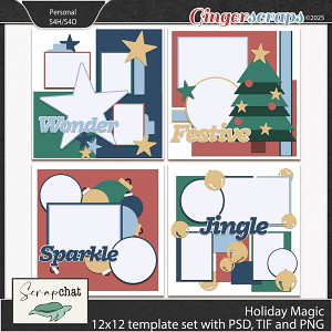 Holiday Magic Template Set by ScrapChat Designs