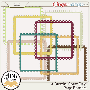 A Buzzin' Great Day! Page Borders by ADB Designs